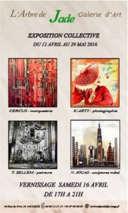 Affiche expo collective l arbre de jade 2016